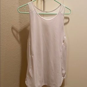 White lululemon meshback tank size 10